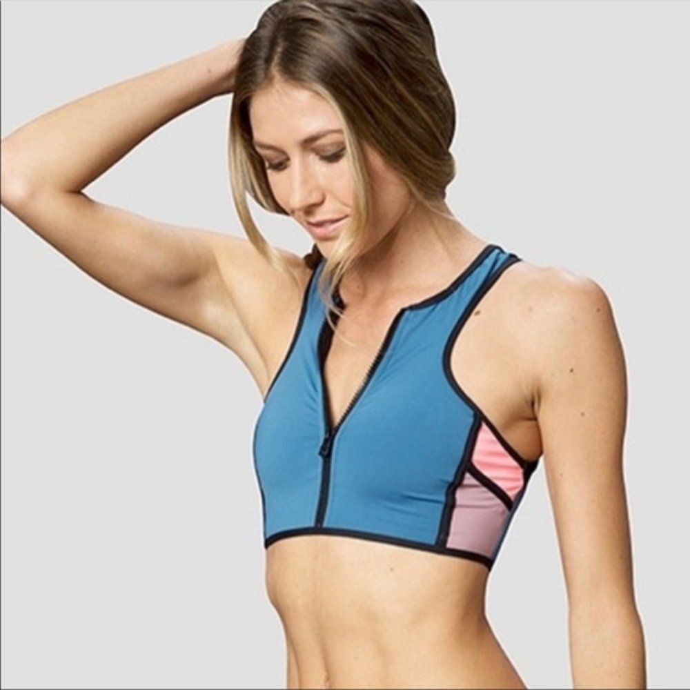 Tavik Blue and Pink Bikini Top